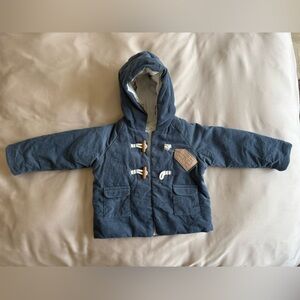 Kids Navy Blue Toggle Coat
